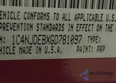 2016 Jeep Compass Latitude из США, поврежденный, VIN 1C4NJDEBXGD781097